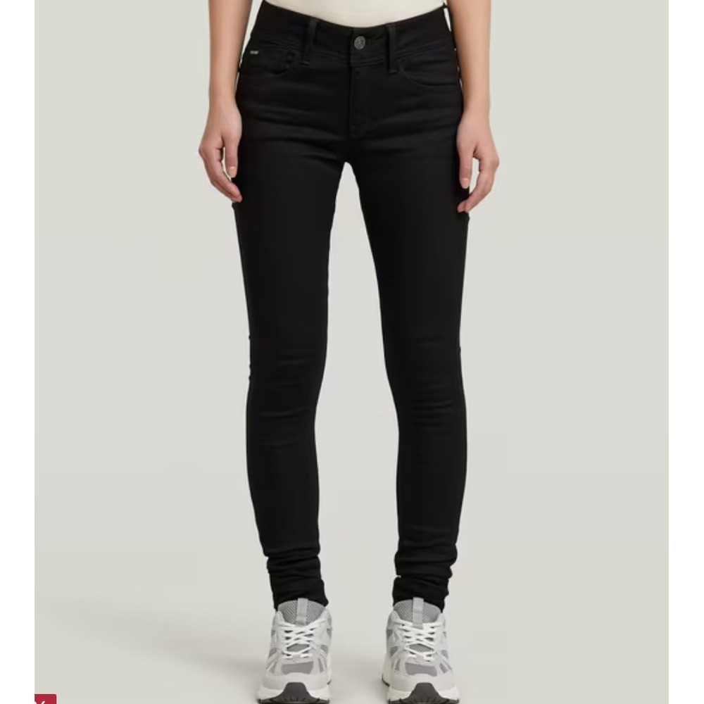 G-Star Raw‎ Jeans Lynn Mid Skinny W25 L32 Black Denim Rink Superstretch Slim
